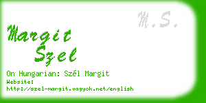 margit szel business card